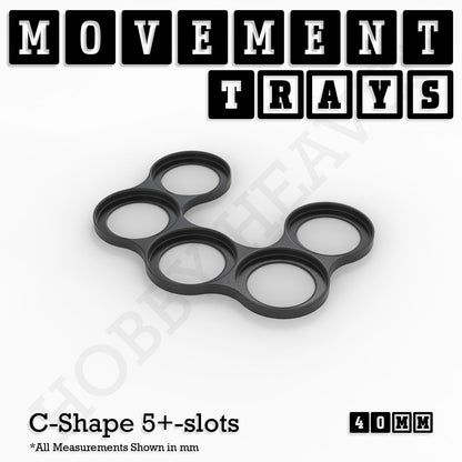 40mm Movement Trays for 28mm Miniatures | Tabletop Wargames Compatible | Full Range