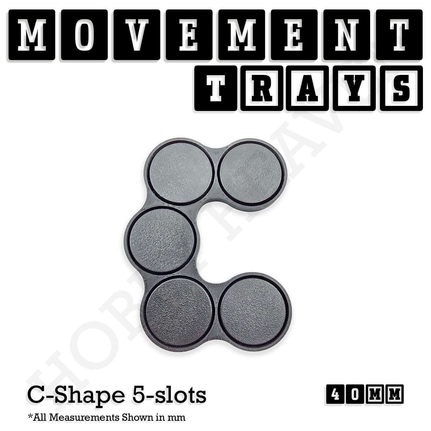 40mm Movement Trays for 28mm Miniatures | Tabletop Wargames Compatible | Full Range