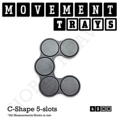 40mm Movement Trays for 28mm Miniatures | Tabletop Wargames Compatible | Full Range