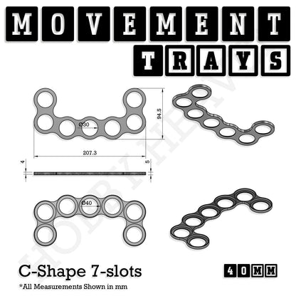 40mm Movement Trays for 28mm Miniatures | Tabletop Wargames Compatible | Full Range