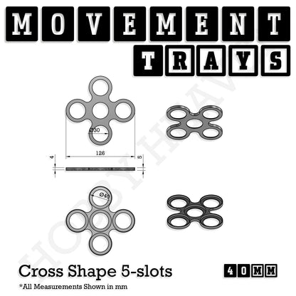 40mm Movement Trays for 28mm Miniatures | Tabletop Wargames Compatible | Full Range