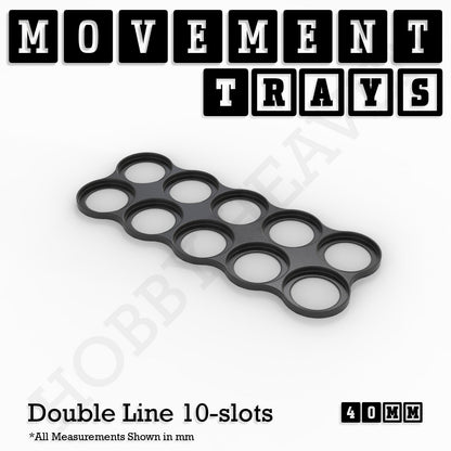 40mm Movement Trays for 28mm Miniatures | Tabletop Wargames Compatible | Full Range