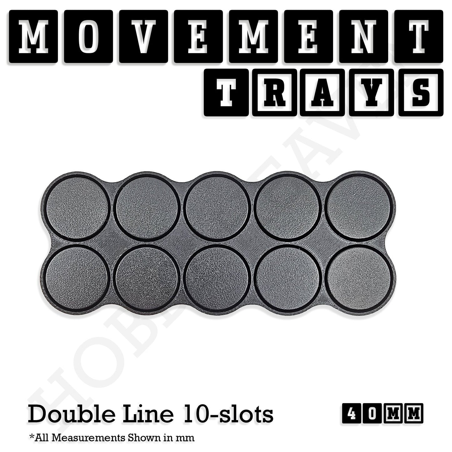 40mm Movement Trays for 28mm Miniatures | Tabletop Wargames Compatible | Full Range