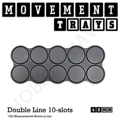 40mm Movement Trays for 28mm Miniatures | Tabletop Wargames Compatible | Full Range