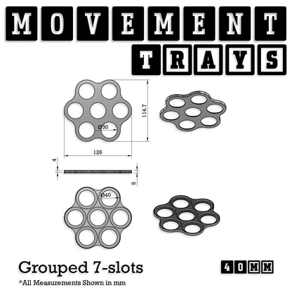 40mm Movement Trays for 28mm Miniatures | Tabletop Wargames Compatible | Full Range