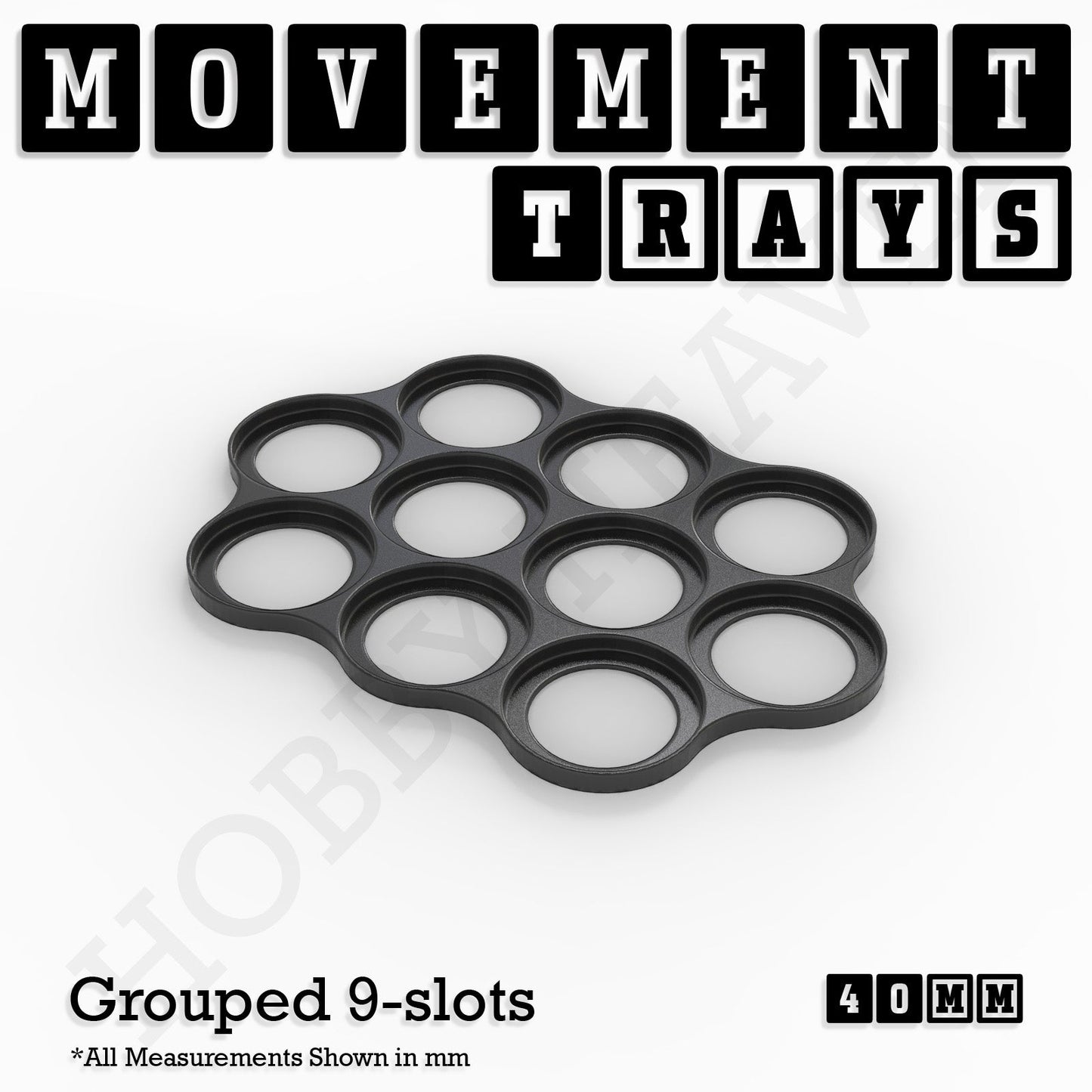 40mm Movement Trays for 28mm Miniatures | Tabletop Wargames Compatible | Full Range
