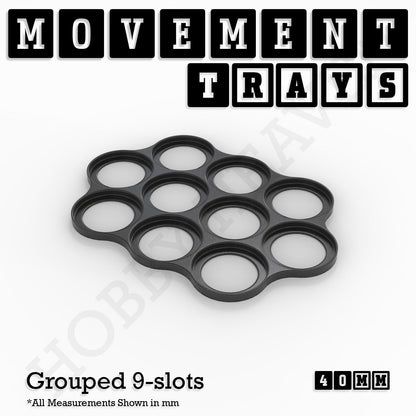 40mm Movement Trays for 28mm Miniatures | Tabletop Wargames Compatible | Full Range