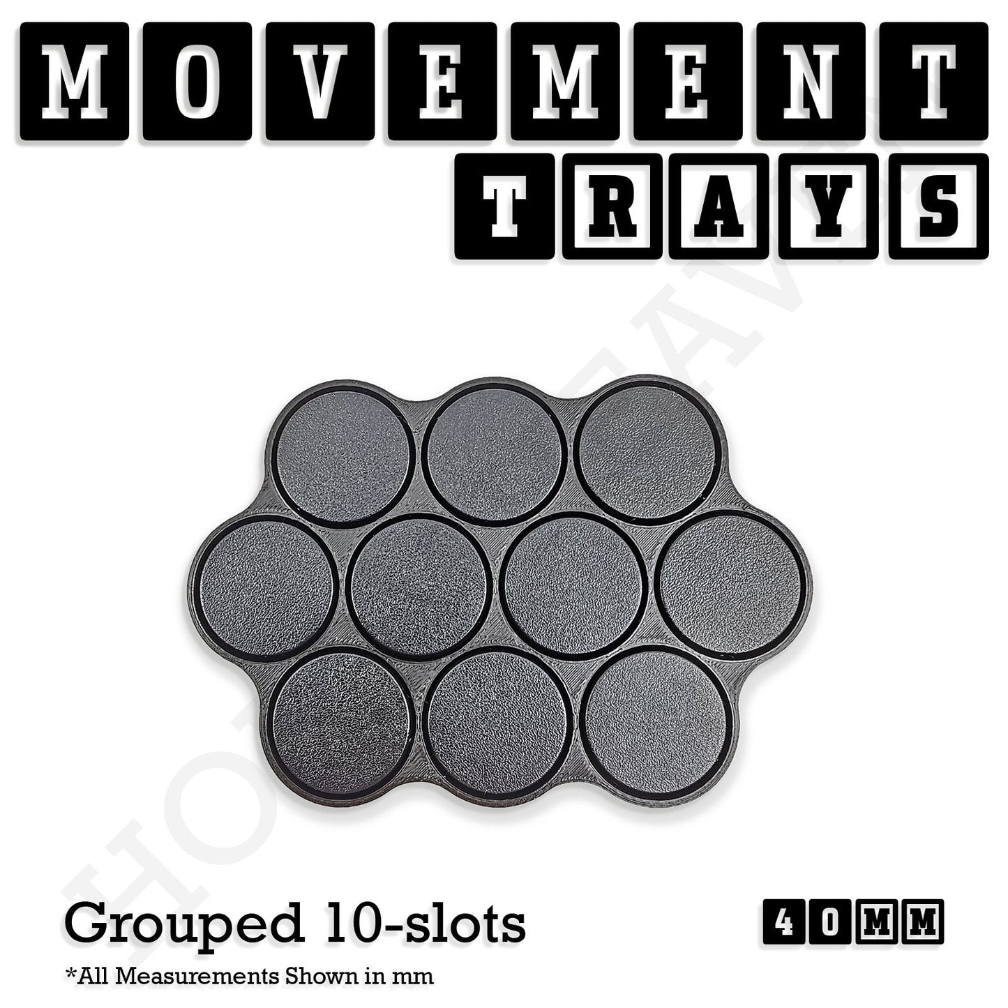 40mm Movement Trays for 28mm Miniatures | Tabletop Wargames Compatible | Full Range
