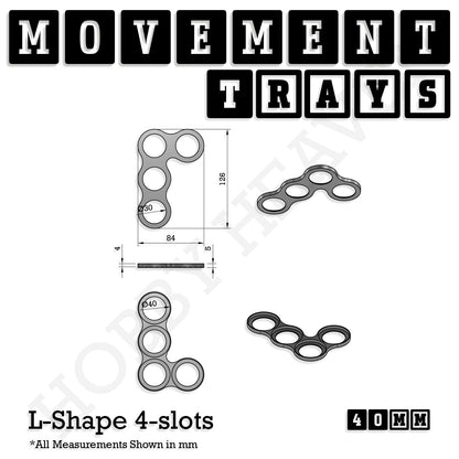 40mm Movement Trays for 28mm Miniatures | Tabletop Wargames Compatible | Full Range