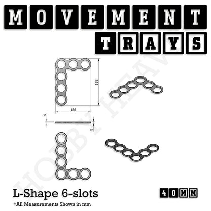40mm Movement Trays for 28mm Miniatures | Tabletop Wargames Compatible | Full Range