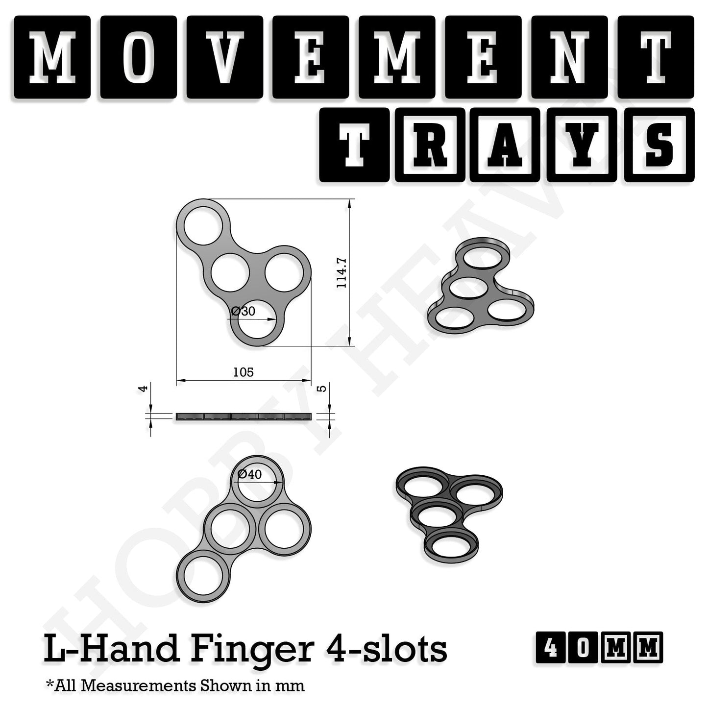40mm Movement Trays for 28mm Miniatures | Tabletop Wargames Compatible | Full Range