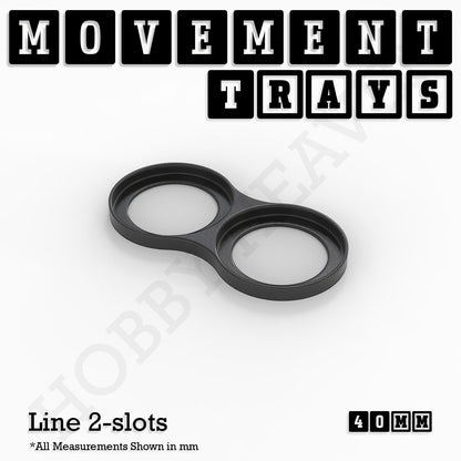 40mm Movement Trays for 28mm Miniatures | Tabletop Wargames Compatible | Full Range