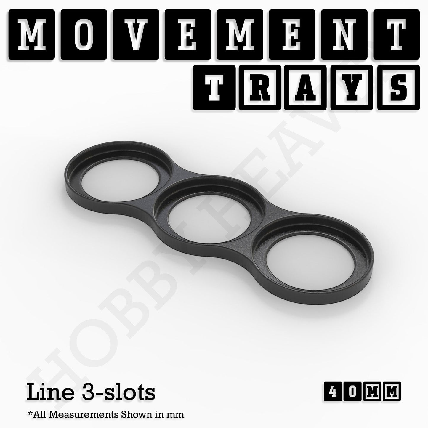 40mm Movement Trays for 28mm Miniatures | Tabletop Wargames Compatible | Full Range