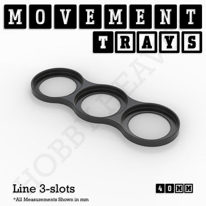 40mm Movement Trays for 28mm Miniatures | Tabletop Wargames Compatible | Full Range