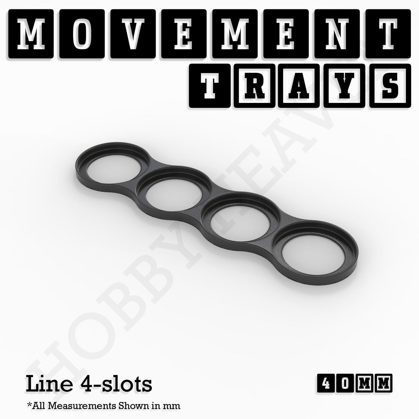 40mm Movement Trays for 28mm Miniatures | Tabletop Wargames Compatible | Full Range