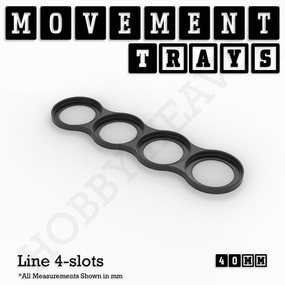 40mm Movement Trays for 28mm Miniatures | Tabletop Wargames Compatible | Full Range