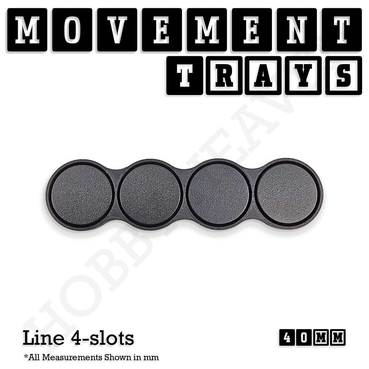 40mm Movement Trays for 28mm Miniatures | Tabletop Wargames Compatible | Full Range