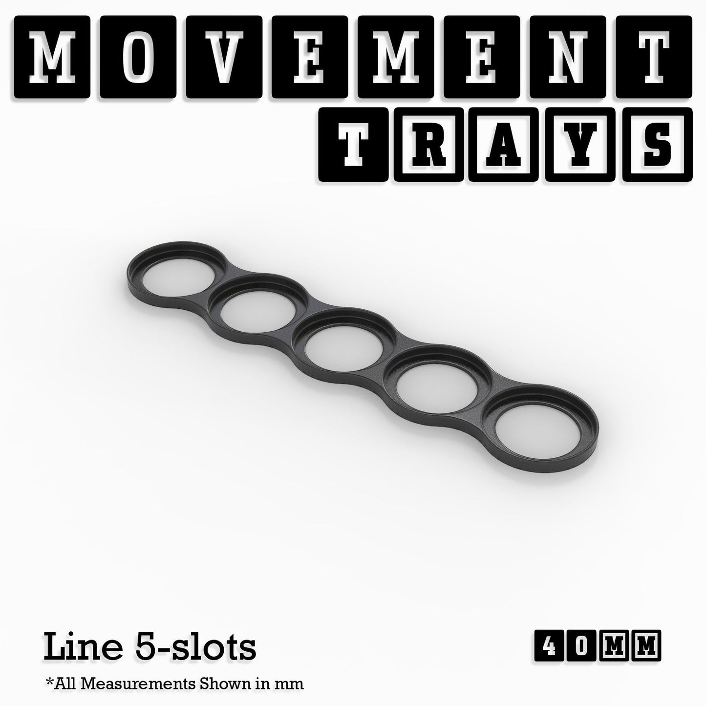 40mm Movement Trays for 28mm Miniatures | Tabletop Wargames Compatible | Full Range