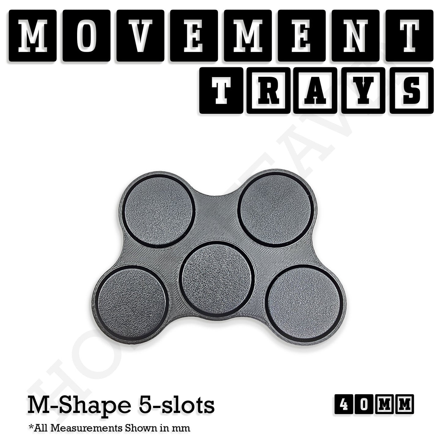40mm Movement Trays for 28mm Miniatures | Tabletop Wargames Compatible | Full Range