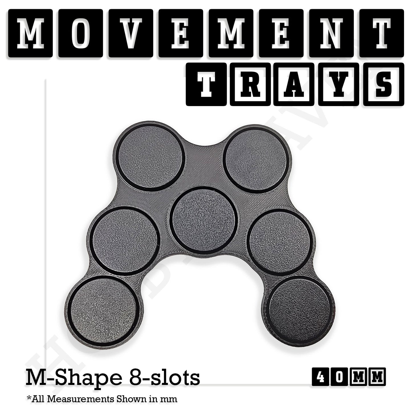 40mm Movement Trays for 28mm Miniatures | Tabletop Wargames Compatible | Full Range