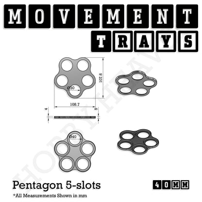 40mm Movement Trays for 28mm Miniatures | Tabletop Wargames Compatible | Full Range