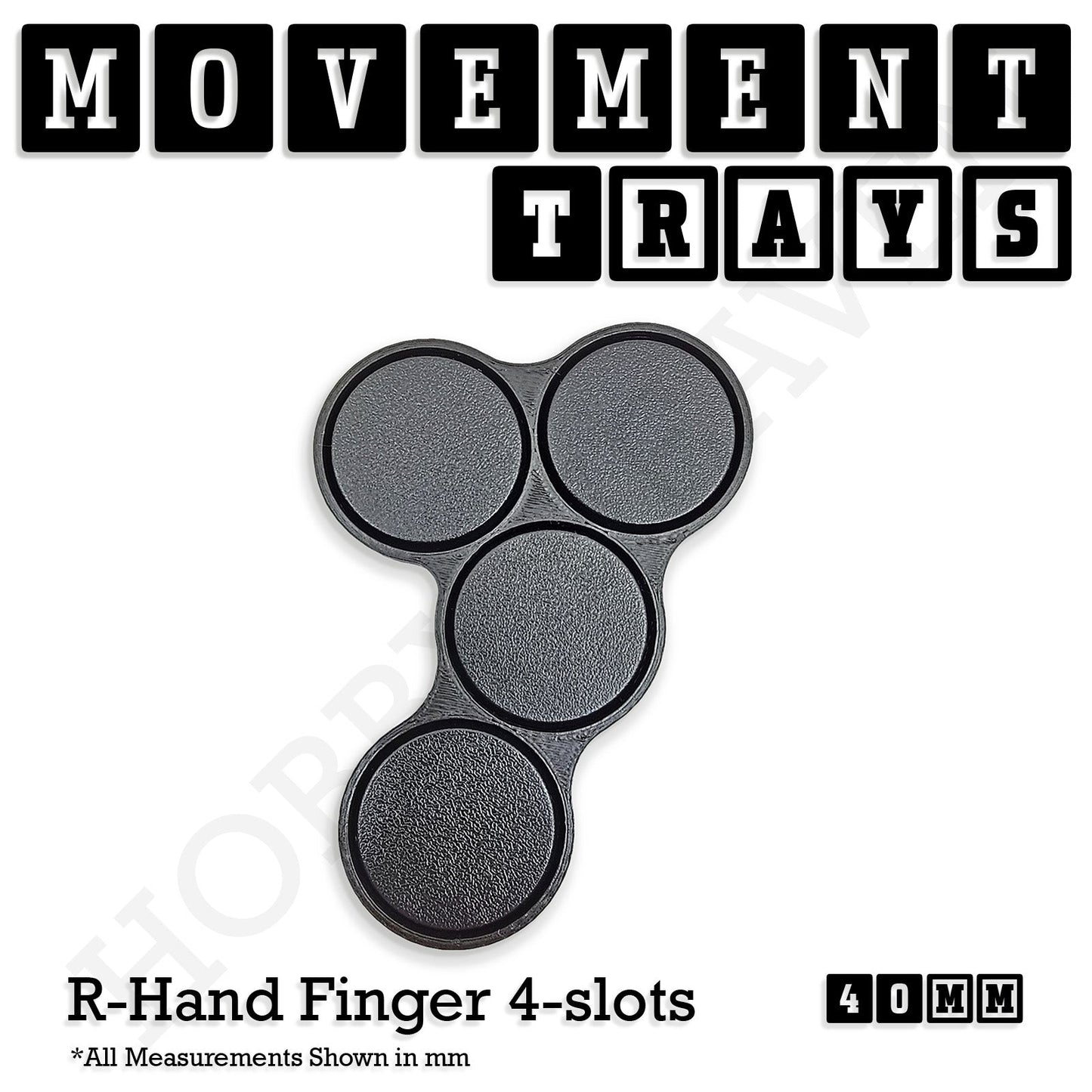 40mm Movement Trays for 28mm Miniatures | Tabletop Wargames Compatible | Full Range