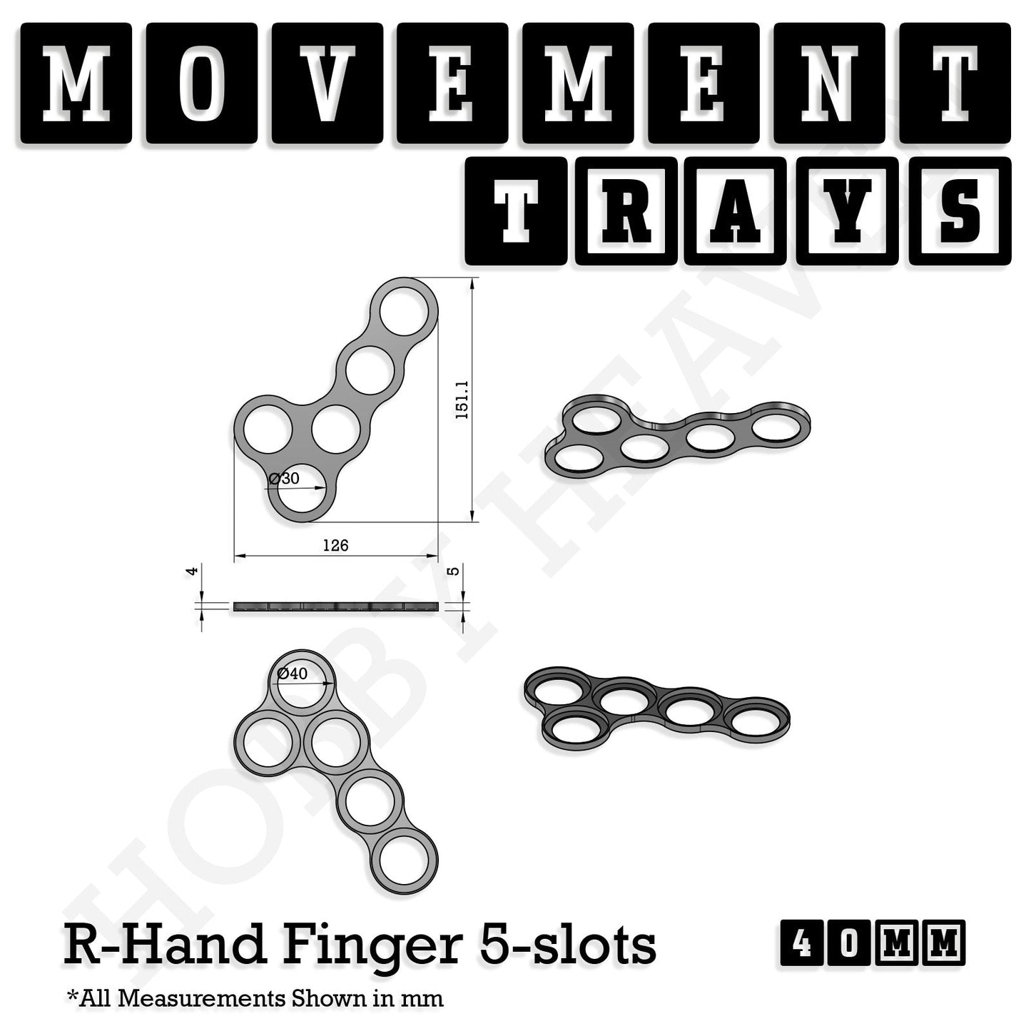 40mm Movement Trays for 28mm Miniatures | Tabletop Wargames Compatible | Full Range