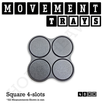 40mm Movement Trays for 28mm Miniatures | Tabletop Wargames Compatible | Full Range