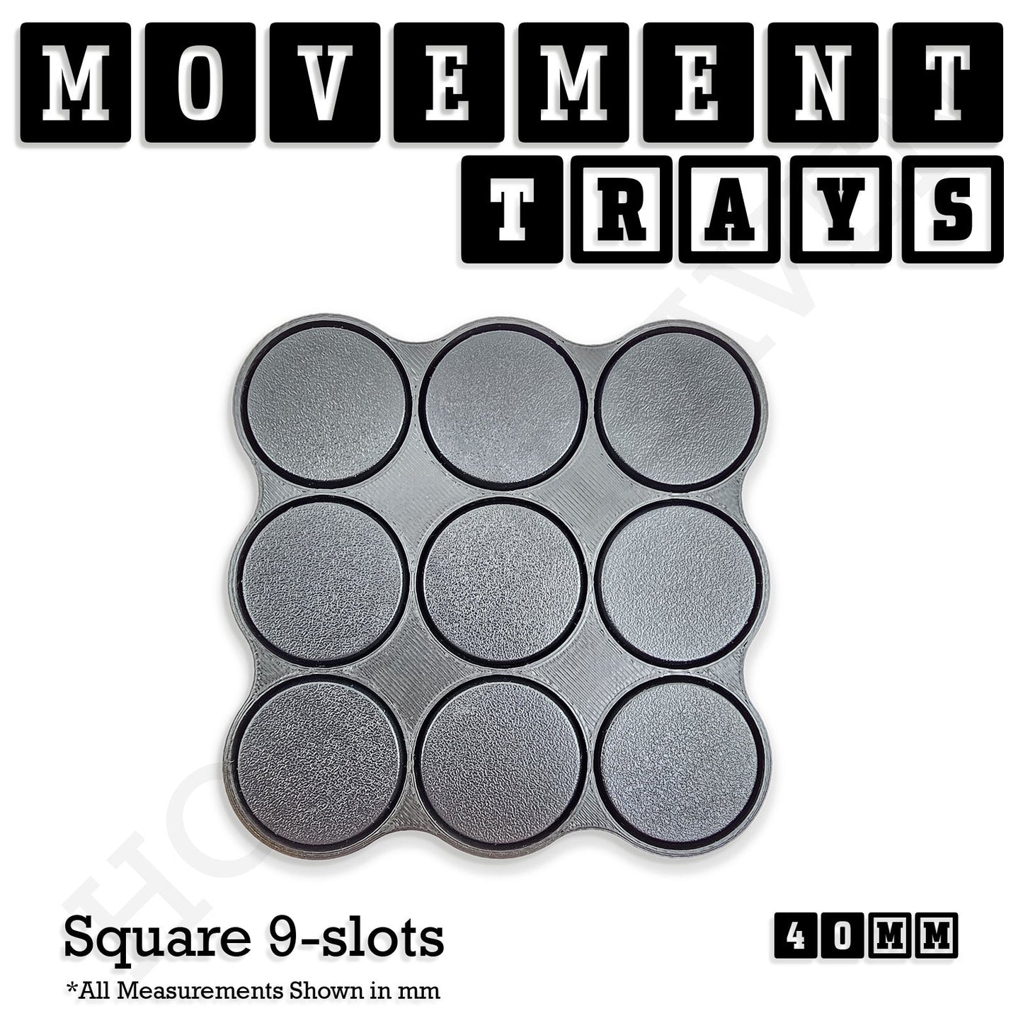 40mm Movement Trays for 28mm Miniatures | Tabletop Wargames Compatible | Full Range
