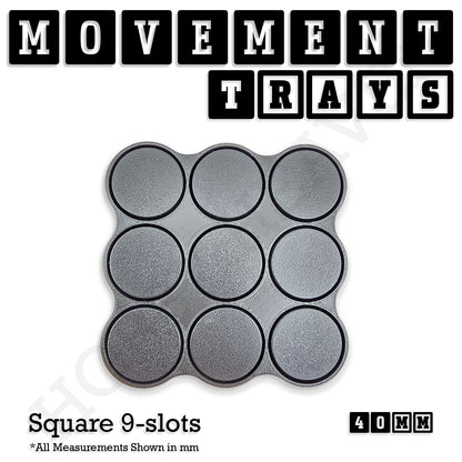40mm Movement Trays for 28mm Miniatures | Tabletop Wargames Compatible | Full Range