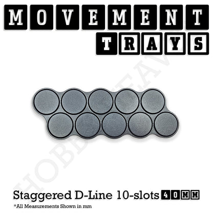 40mm Movement Trays for 28mm Miniatures | Tabletop Wargames Compatible | Full Range