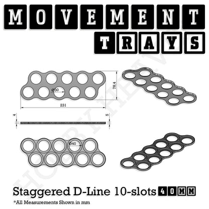 40mm Movement Trays for 28mm Miniatures | Tabletop Wargames Compatible | Full Range