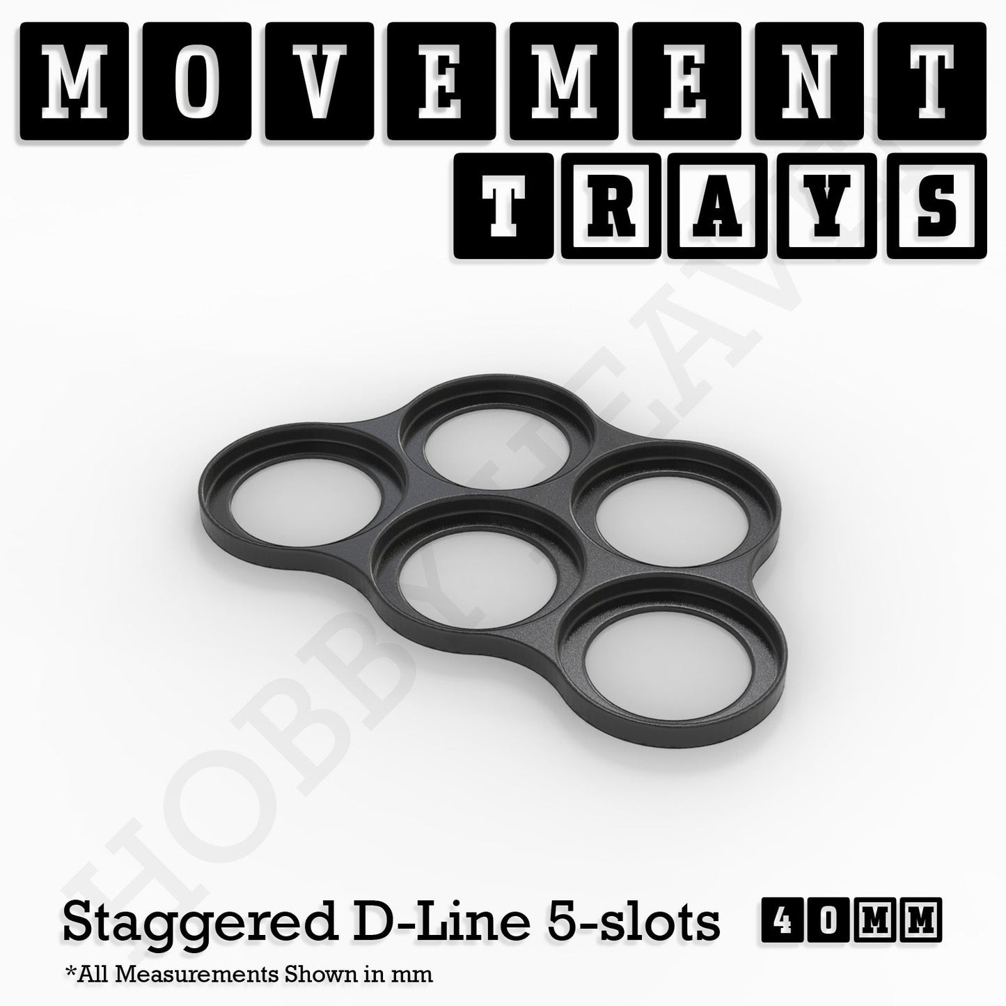 40mm Movement Trays for 28mm Miniatures | Tabletop Wargames Compatible | Full Range