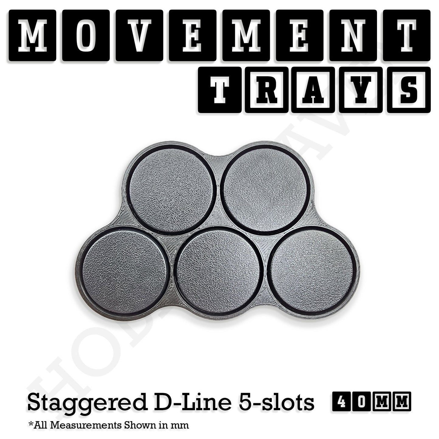 40mm Movement Trays for 28mm Miniatures | Tabletop Wargames Compatible | Full Range