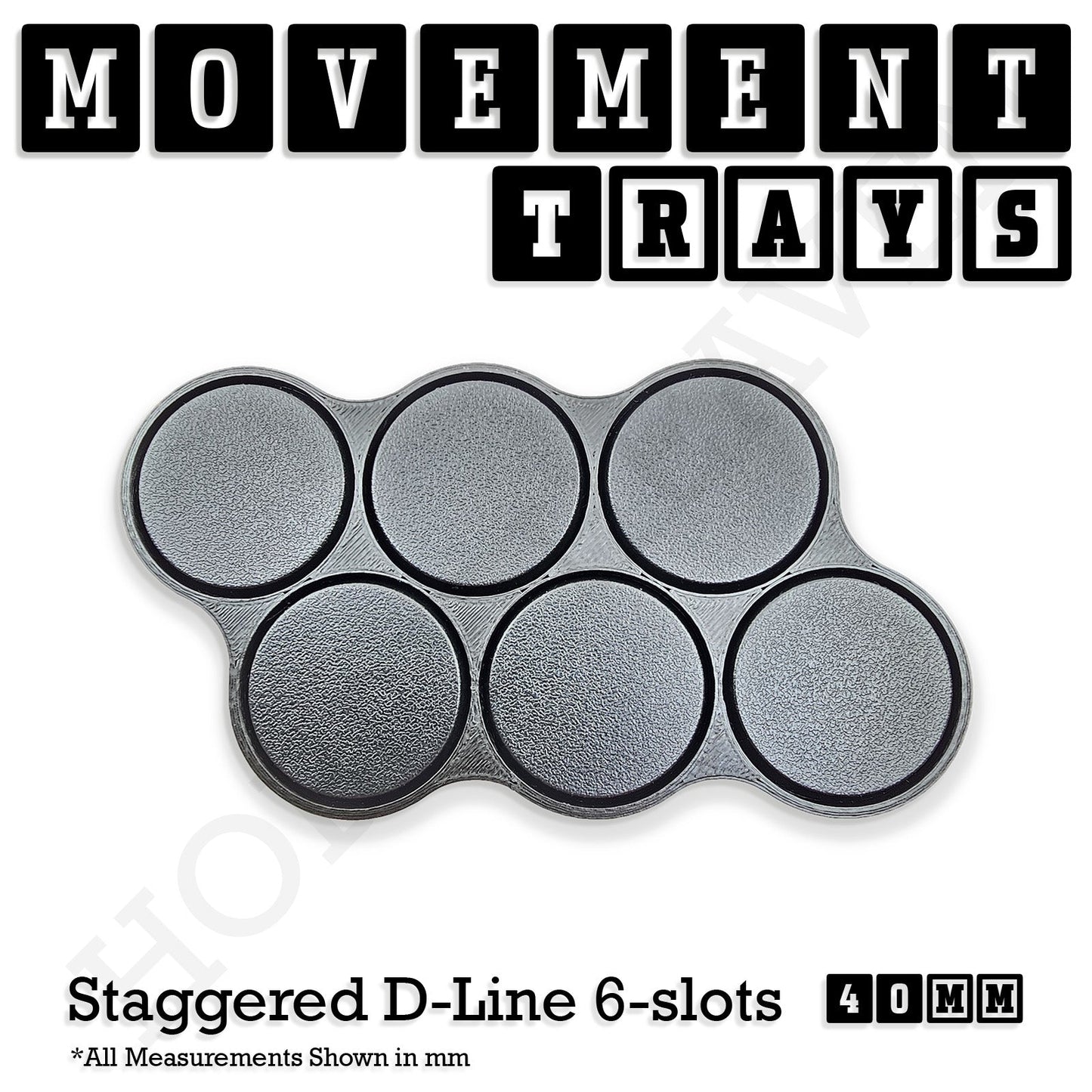 40mm Movement Trays for 28mm Miniatures | Tabletop Wargames Compatible | Full Range