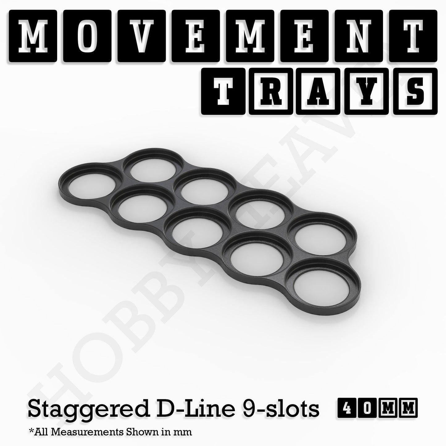 40mm Movement Trays for 28mm Miniatures | Tabletop Wargames Compatible | Full Range