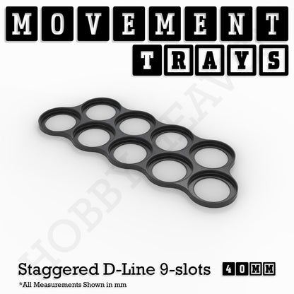 40mm Movement Trays for 28mm Miniatures | Tabletop Wargames Compatible | Full Range