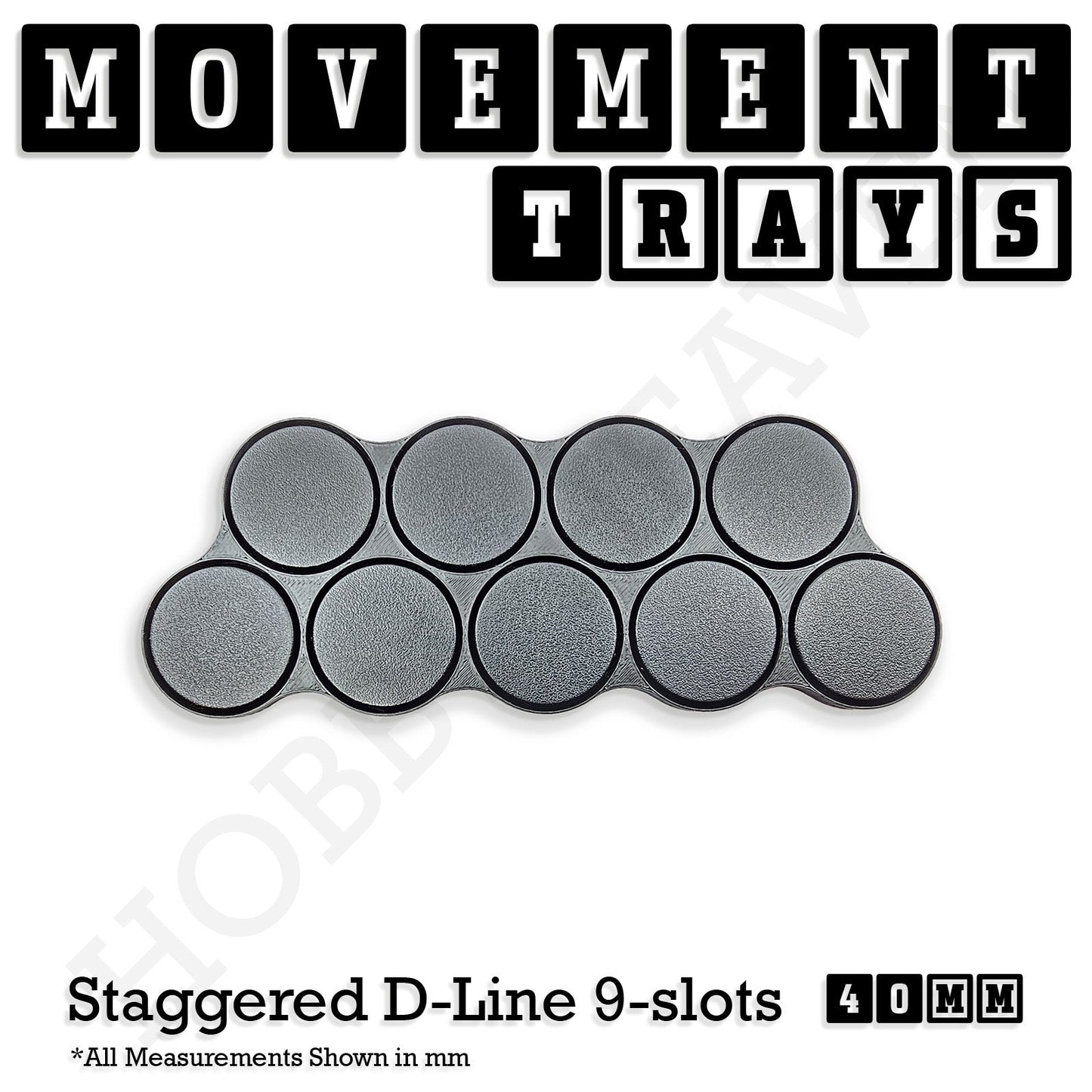 40mm Movement Trays for 28mm Miniatures | Tabletop Wargames Compatible | Full Range