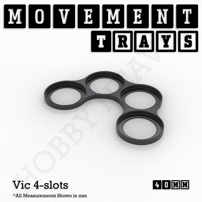 40mm Movement Trays for 28mm Miniatures | Tabletop Wargames Compatible | Full Range