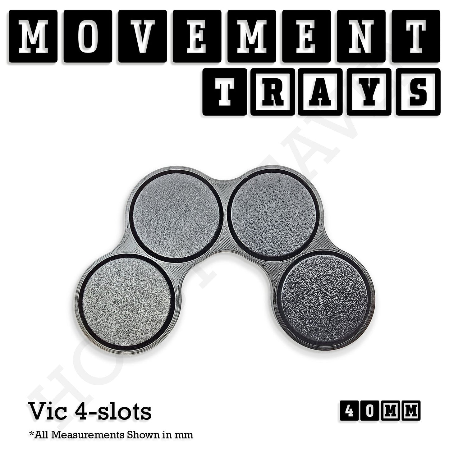 40mm Movement Trays for 28mm Miniatures | Tabletop Wargames Compatible | Full Range