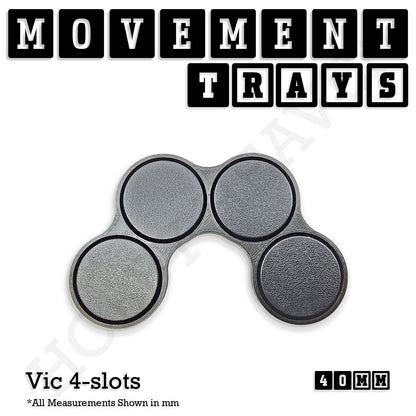 40mm Movement Trays for 28mm Miniatures | Tabletop Wargames Compatible | Full Range