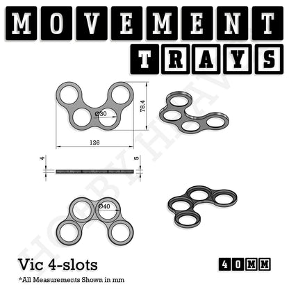 40mm Movement Trays for 28mm Miniatures | Tabletop Wargames Compatible | Full Range