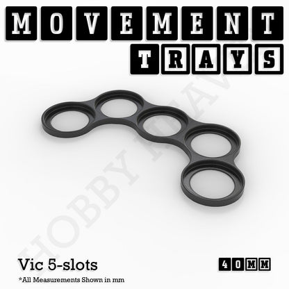 40mm Movement Trays for 28mm Miniatures | Tabletop Wargames Compatible | Full Range