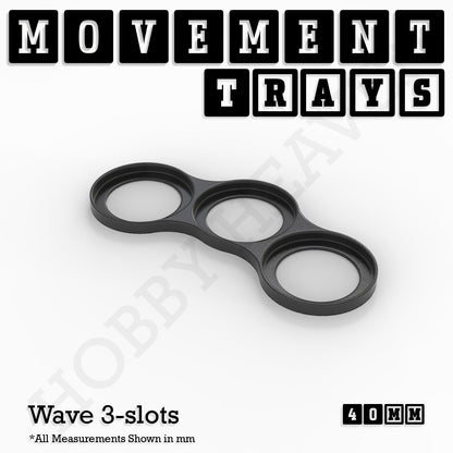 40mm Movement Trays for 28mm Miniatures | Tabletop Wargames Compatible | Full Range