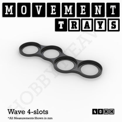 40mm Movement Trays for 28mm Miniatures | Tabletop Wargames Compatible | Full Range