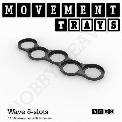 40mm Movement Trays for 28mm Miniatures | Tabletop Wargames Compatible | Full Range