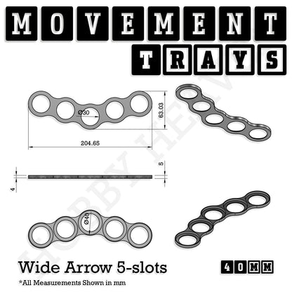 40mm Movement Trays for 28mm Miniatures | Tabletop Wargames Compatible | Full Range