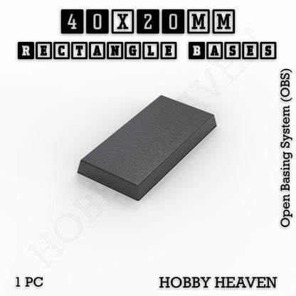 Rectangle Bases Range Sizes - 75x30mm to 125x40mm Medium Sizes 3d Print Full Range Tabletop Games