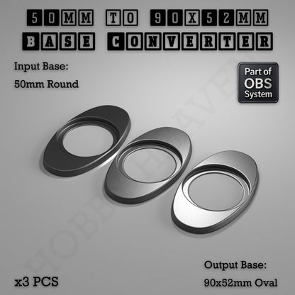 Round To Oval Bases Size Converters 3d Print Full Range
