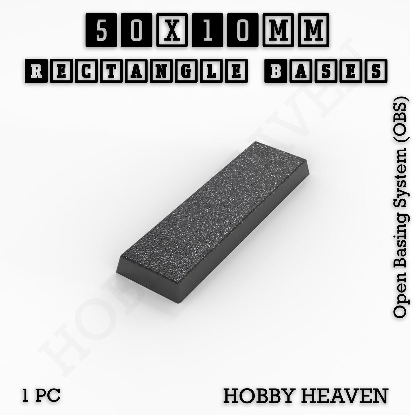 Rectangle Bases Range Sizes - 75x30mm to 125x40mm Medium Sizes 3d Print Full Range Tabletop Games
